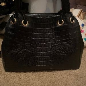 Croc print hand bag